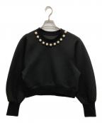 trefle+1トレフルプラスワン）の古着「パールスウェット」｜ブラック