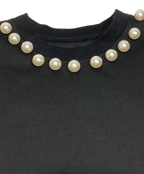 trefle+1（トレフルプラスワン）trefle+1 (トレフルプラスワン) パールスウェット ブラック サイズ:freeの古着・服飾アイテム