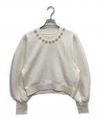 trefle+1トレフルプラスワン）の古着「パールスウェット」｜ホワイト