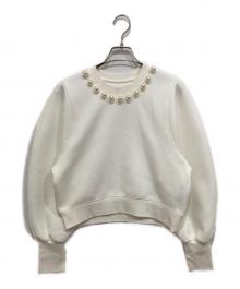 trefle+1（トレフルプラスワン）の古着「パールスウェット」｜ホワイト