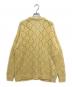 MIU MIU (ミュウミュウ) パールデザインニットカーディガン イエロー サイズ:M(38)：25000円