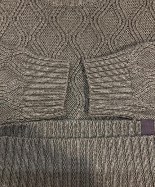 pretty green（プリティーグリーン）pretty green (プリティーグリーン) LS HERTFORD ケーブル ミリタリーセーター カーキ サイズ:Mの古着・服飾アイテム