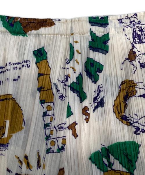 PLEATS PLEASE（プリーツプリーズ）PLEATS PLEASE (プリーツプリーズ) TERRY JOHNSON (テリー・ジョンスン) 総柄パンツ ベージュ サイズ:1 (S)の古着・服飾アイテム