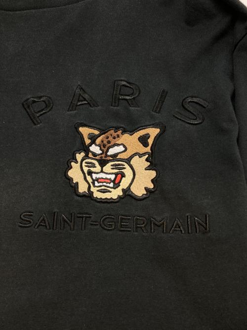 Paris Saint-Germain（パリサンジェルマン）Paris Saint-Germain (パリサンジェルマン) カレッジロゴ刺繍 ロングスリーブ Tシャツ ブラック サイズ:Mの古着・服飾アイテム