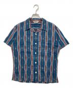 CALEEキャリー）の古着「ONDULE STRIPE SHIRT」｜ブルー×レッド