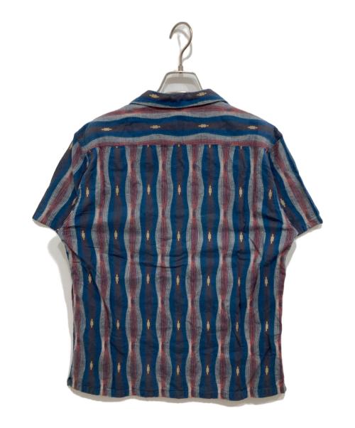 CALEE（キャリー）CALEE (キャリー) ONDULE STRIPE SHIRT ブルー×レッド サイズ:Mの古着・服飾アイテム