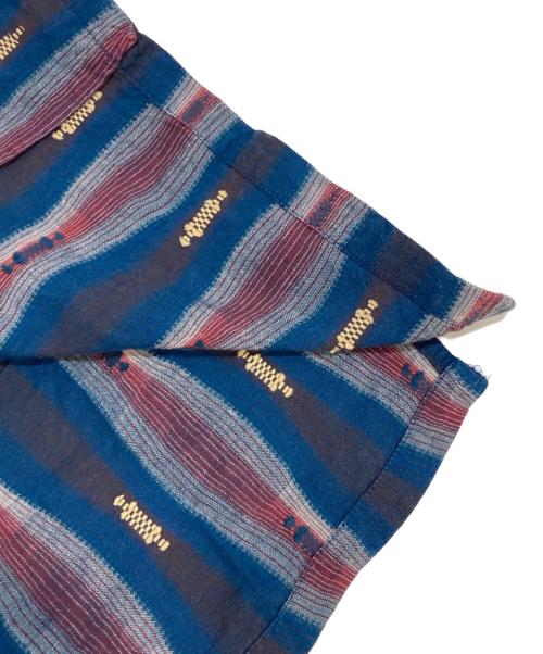 CALEE（キャリー）CALEE (キャリー) ONDULE STRIPE SHIRT ブルー×レッド サイズ:Mの古着・服飾アイテム