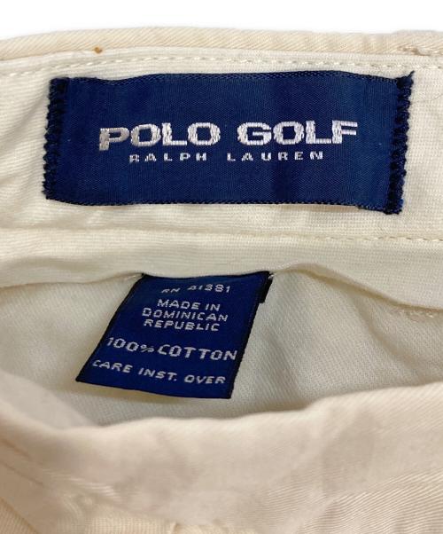 POLO GOLF（ポロ ゴルフ）POLO GOLF (ポロ ゴルフ) 2タックチノパンツ イエロー サイズ:88.5cm (W35)の古着・服飾アイテム