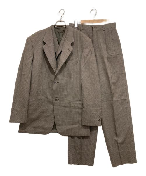 YOHJI YAMAMOTO（ヨウジヤマモト）YOHJI YAMAMOTO (ヨウジヤマモト) D'URBAN (ダーバン) A.A.R (アール) 3Pセットアップスーツ ブラウン サイズ:XLの古着・服飾アイテム