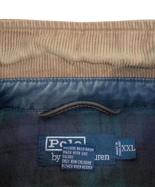 POLO RALPH LAUREN（ポロ・ラルフローレン）POLO RALPH LAUREN (ポロ・ラルフローレン) 襟コーデュロイスイングトップ ネイビー サイズ:XXLの古着・服飾アイテム