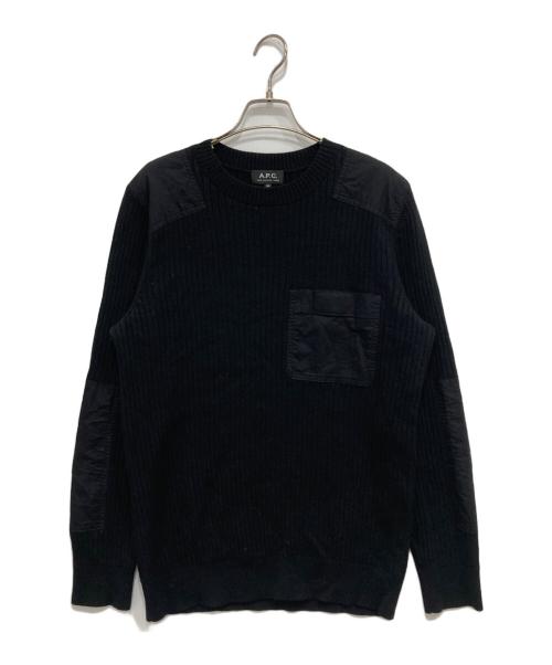 A.P.C.（アーペーセー）A.P.C. (アーペーセー) コマンドリブニット ブラック サイズ:Mの古着・服飾アイテム