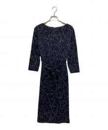 COUP DE CHANCE（クードシャンス）の古着「幾何学プリントナローワンピース」｜ネイビー