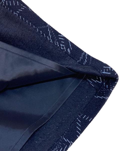 COUP DE CHANCE（クードシャンス）COUP DE CHANCE (クードシャンス) 幾何学プリントナローワンピース ネイビー サイズ:M(38) 未使用品の古着・服飾アイテム