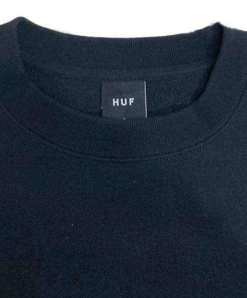 HUF（ハフ）HUF (ハフ) CLASSIC FLEECE CREW ブラック サイズ:Sの古着・服飾アイテム