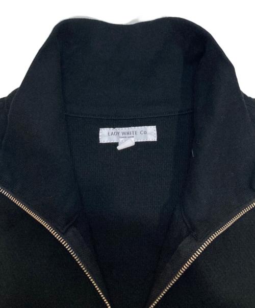 LADY WHITE CO.（レディ ホワイト カンパニー）LADY WHITE CO. (レディ ホワイト カンパニー) ZIP SWEAT JACKET ブラック サイズ:Lの古着・服飾アイテム