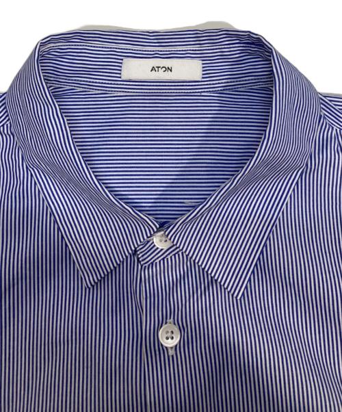 ATON（エイトン）ATON (エイトン) GIZA BROAD STANDARD SHIRTS ブルー サイズ:M(04)の古着・服飾アイテム