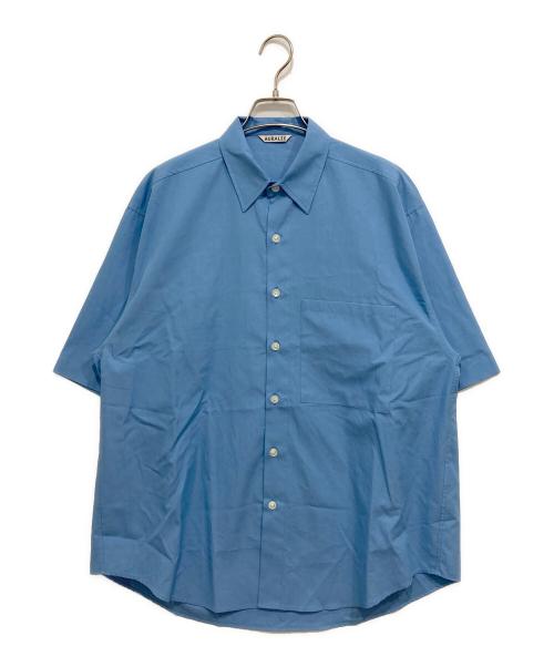 AURALEE（オーラリー）AURALEE (オーラリー) WASHED FINX TWILL BIG HALF SLEEVED SHIRT スカイブルー サイズ:L(4)の古着・服飾アイテム