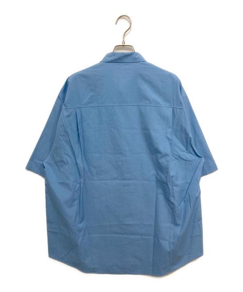 AURALEE（オーラリー）AURALEE (オーラリー) WASHED FINX TWILL BIG HALF SLEEVED SHIRT スカイブルー サイズ:L(4)の古着・服飾アイテム