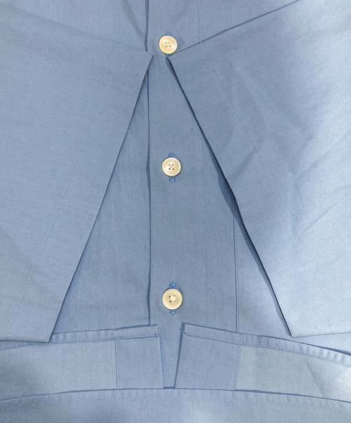 AURALEE（オーラリー）AURALEE (オーラリー) WASHED FINX TWILL BIG HALF SLEEVED SHIRT スカイブルー サイズ:L(4)の古着・服飾アイテム