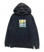 stussyステューシー）の古着「Coastal Hood Photo Fleece Lined」｜ブラック