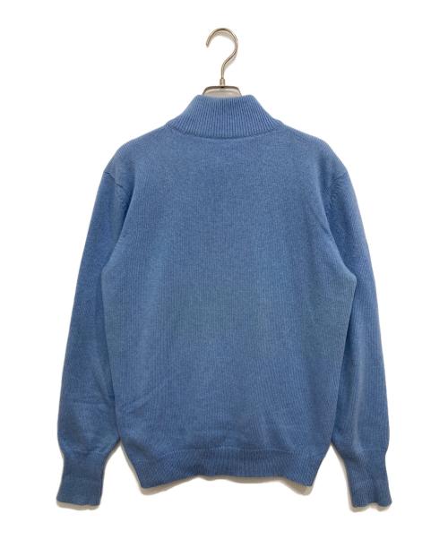USED（ユーズド）USED (ユーズド) ハーフボタンカシミヤニット スカイブルー サイズ:Mの古着・服飾アイテム