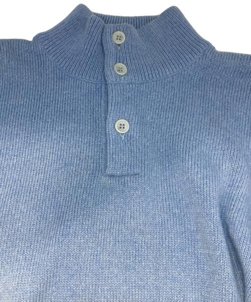 USED（ユーズド）USED (ユーズド) ハーフボタンカシミヤニット スカイブルー サイズ:Mの古着・服飾アイテム