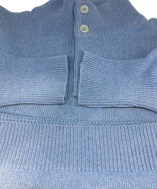 USED（ユーズド）USED (ユーズド) ハーフボタンカシミヤニット スカイブルー サイズ:Mの古着・服飾アイテム