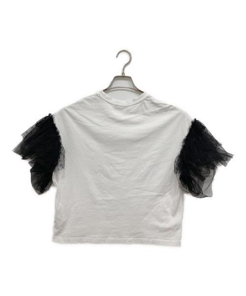 MSGM（エムエスジーエム）MSGM (エムエスジーエム) 袖レースカットソー ホワイト サイズ:Sの古着・服飾アイテム