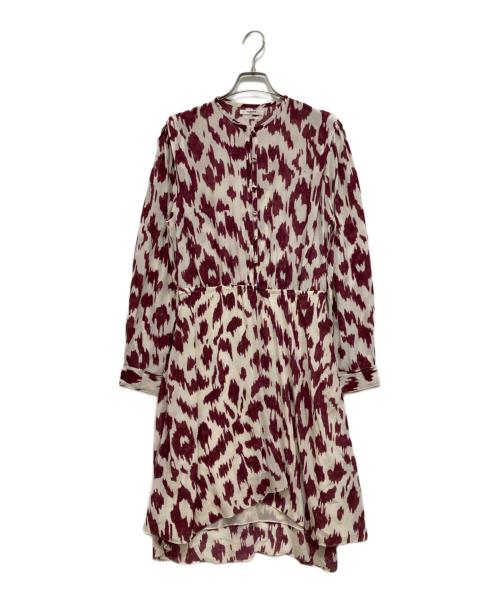 ISABEL MARANT ETOILE（イザベルマランエトワール）ISABEL MARANT ETOILE (イザベルマランエトワール) 総柄シルクワンピース パープル サイズ:36 (S)の古着・服飾アイテム