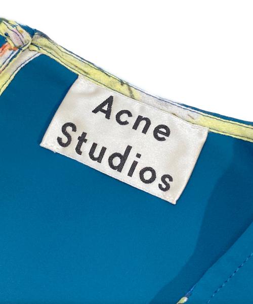 Acne studios（アクネ ストゥディオス）ACNE STUDIOS (アクネ ストゥディオス) 花柄ワンピース ブルー サイズ:Sの古着・服飾アイテム
