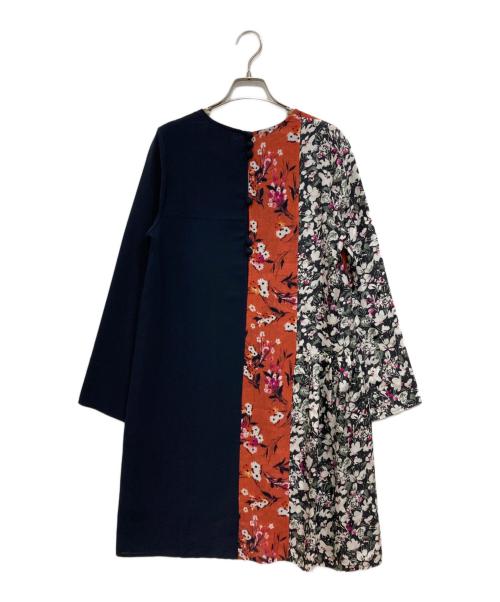 Acne studios（アクネ ストゥディオス）ACNE STUDIOS (アクネ ストゥディオス) 花柄ワンピース レッド×ネイビー サイズ:36(S)の古着・服飾アイテム