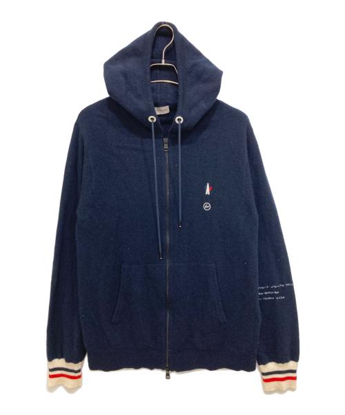 MONCLER GENIUS（モンクレール ジーニアス）MONCLER GENIUS (モンクレール ジーニアス) FRAGMENT (フラッグメント) カシミア混ニットパーカー ネイビー サイズ:Lの古着・服飾アイテム