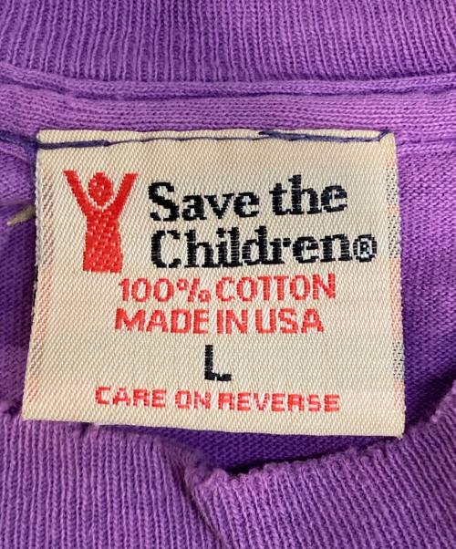 Save The Children（セーブ・ザ・チルドレン）Save The Children (セーブ・ザ・チルドレン) FATHERHOOD TEE パープル サイズ:Lの古着・服飾アイテム