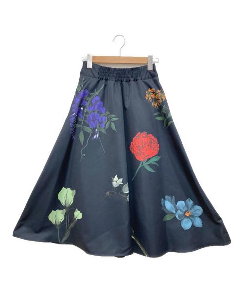 Ameri（アメリ）AMERI (アメリ) AMANDA FLARE SKIRT ネイビー サイズ:Freeの古着・服飾アイテム