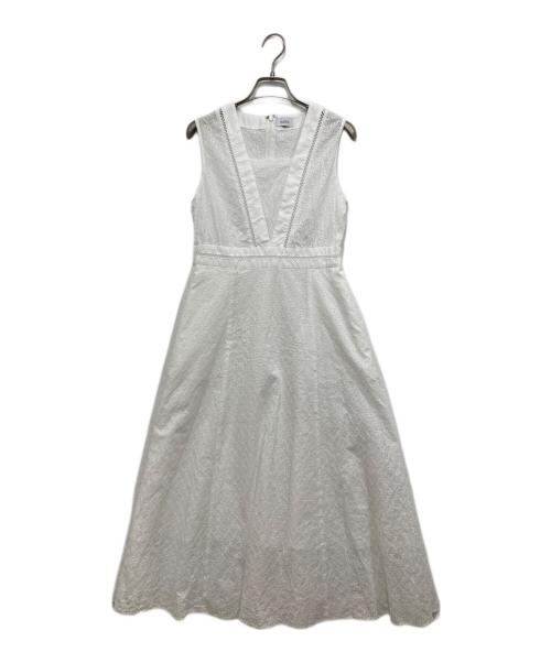 Audire（アウディーレ）Audire (アウディーレ) Flower broidery Lace Dress ホワイト サイズ:Sの古着・服飾アイテム