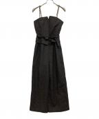 Apuweiser-richeアプワイザーリッシェ）の古着「レイヤードベアロンパース」｜ブラウン