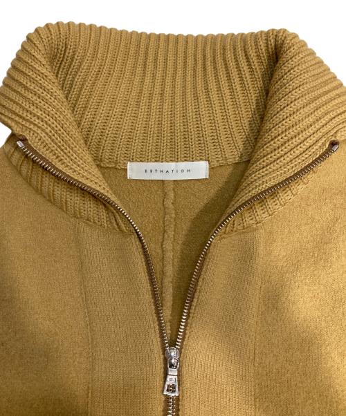 ESTNATION（エストネーション）ESTNATION (エストネーション) キルティングニットアウター イエロー サイズ:Freeの古着・服飾アイテム