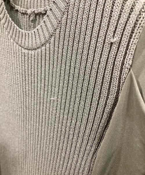 STYLE MIXER（スタイルミキサー）STYLE MIXER (スタイルミキサー) 切替ニットワンピース カーキ サイズ:Mの古着・服飾アイテム