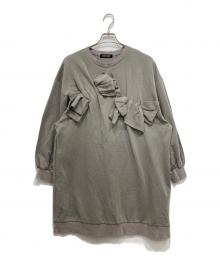 Candy Stripper（キャンディーストリッパー）の古着「スウェットフリルワンピース」｜グレー