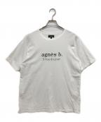 agnes b hommeアニエスベーオム）の古着「“3 rue du jour”ロゴTシャツ」｜ホワイト