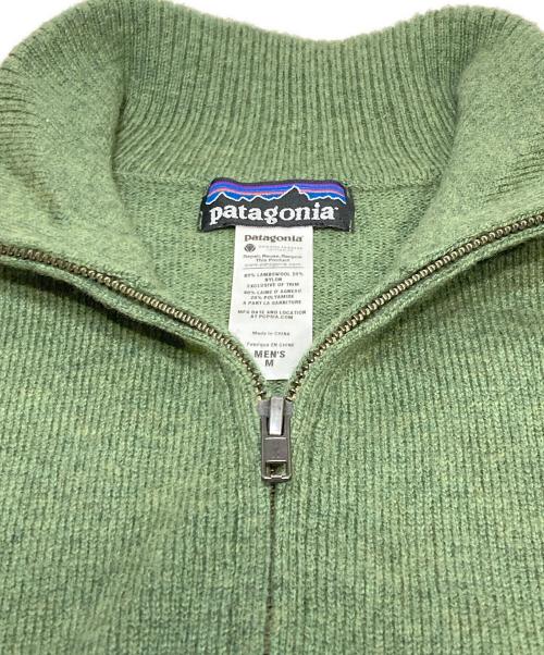 Patagonia（パタゴニア）Patagonia (パタゴニア) ウールニットハーフジップニットセーター グリーン サイズ:Mの古着・服飾アイテム