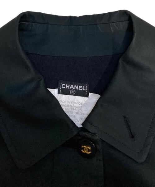 CHANEL（シャネル）CHANEL (シャネル) ココマークボタンステンカラーコート ブラック サイズ:40(L)の古着・服飾アイテム