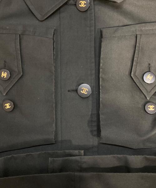 CHANEL（シャネル）CHANEL (シャネル) ココマークボタンステンカラーコート ブラック サイズ:40(L)の古着・服飾アイテム