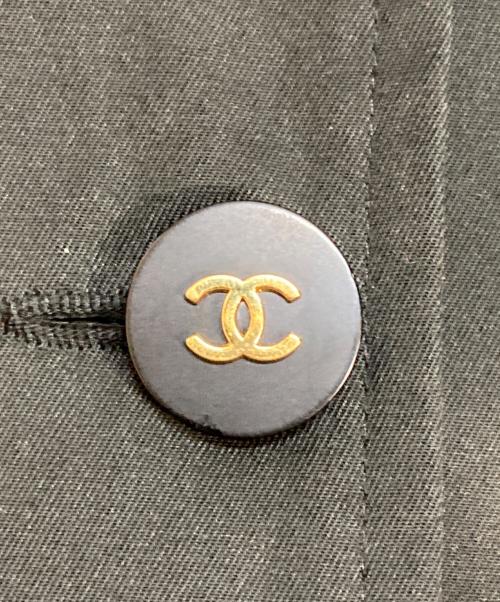 CHANEL（シャネル）CHANEL (シャネル) ココマークボタンステンカラーコート ブラック サイズ:40(L)の古着・服飾アイテム