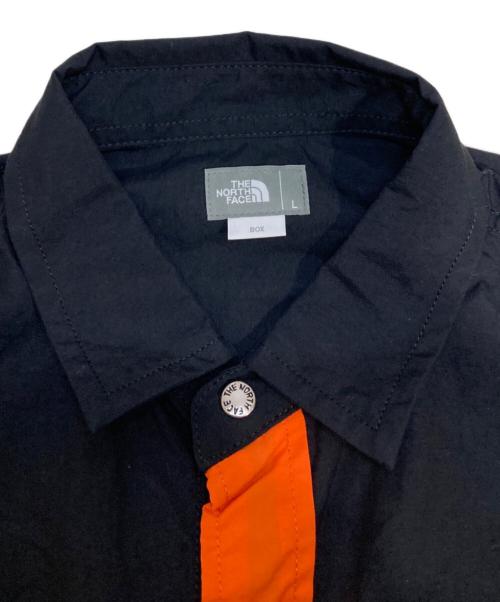 THE NORTH FACE（ザ ノース フェイス）THE NORTH FACE (ザ ノース フェイス) L/S Nuptse Shirt オレンジ×ブラック サイズ:Lの古着・服飾アイテム