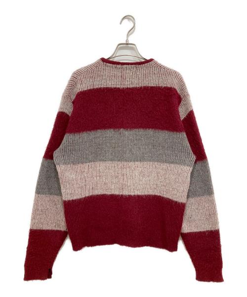 VINTAGE（ヴィンテージ）VINTAGE (ヴィンテージ) ヴィンテージモヘアカーディガン ボルドー×グレー サイズ:Mの古着・服飾アイテム