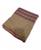 RRLダブルアールエル）の古着「チェックストール」｜ブラウン