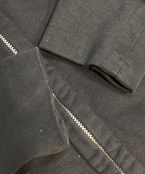STONE ISLAND（ストーンアイランド）STONE ISLAND (ストーンアイランド) Garment Dyed Zip Sweatshirt ブラック サイズ:Mの古着・服飾アイテム