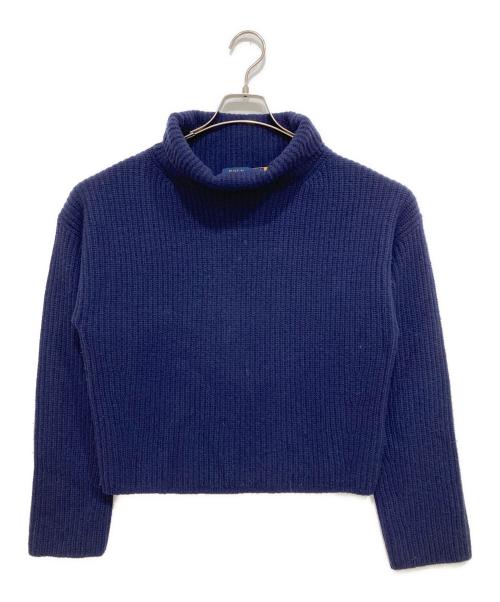 POLO RALPH LAUREN（ポロ・ラルフローレン）POLO RALPH LAUREN (ポロ・ラルフローレン) カシミヤ混ウールハイネックニットセーター ネイビー サイズ:Sの古着・服飾アイテム