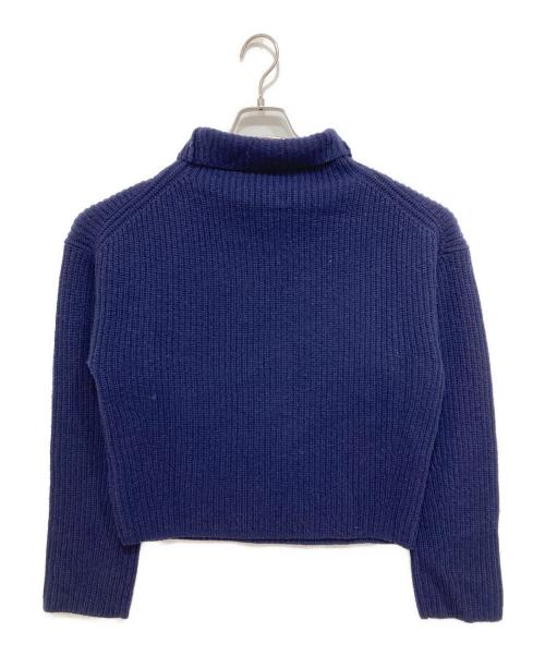 POLO RALPH LAUREN（ポロ・ラルフローレン）POLO RALPH LAUREN (ポロ・ラルフローレン) カシミヤ混ウールハイネックニットセーター ネイビー サイズ:Sの古着・服飾アイテム